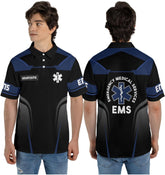 Custom EMS EMT Polo Shirts Men Women, Personalized Paramedic Uniform Emergency Medical Technician Apparel, EMS Week Gifts